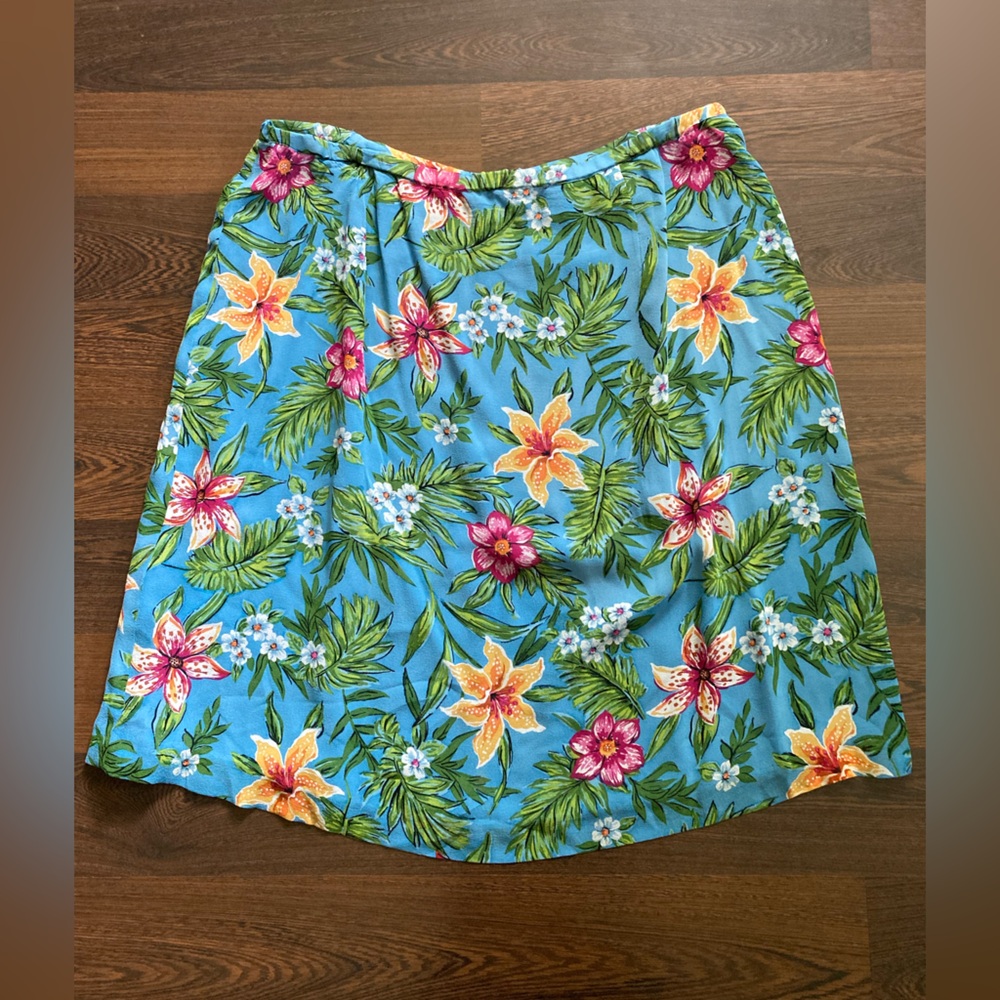 Lord & Taylor Silk Tropical Skirt - Lined, Beachwear, Resortwear
